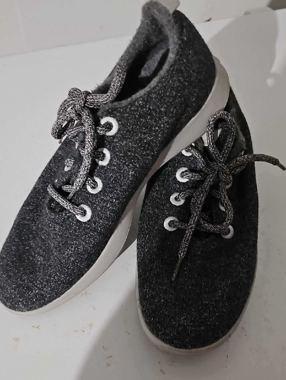 Allbirds Dark Gray Felt Lace-Up Sneakers
